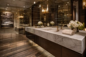 Mirror Tile: Expanding Space in Small Powder Rooms