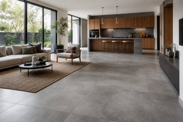 Concrete-Look Tile: Industrial Aesthetics without the Cracks
