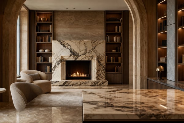 The Library and Study: Unexpected Places for Stone