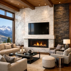 Fireplace Facelifts: Stone Veneers for High-Altitude Living Rooms