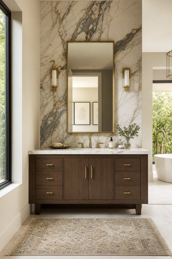 Vanity Backsplashes: Height and Material rules