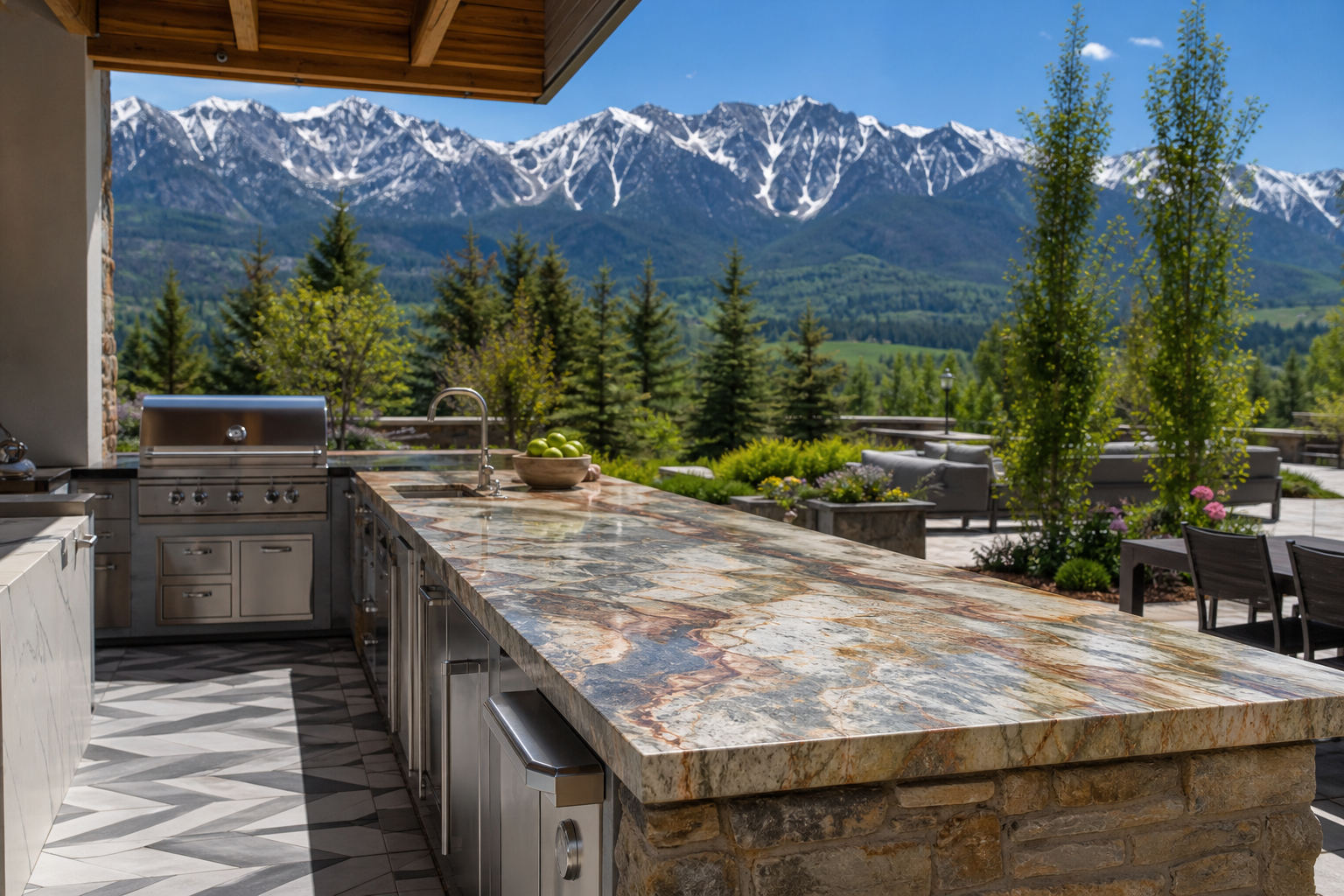 Outdoor Kitchens: Selecting Surfaces for Colorado Weather
