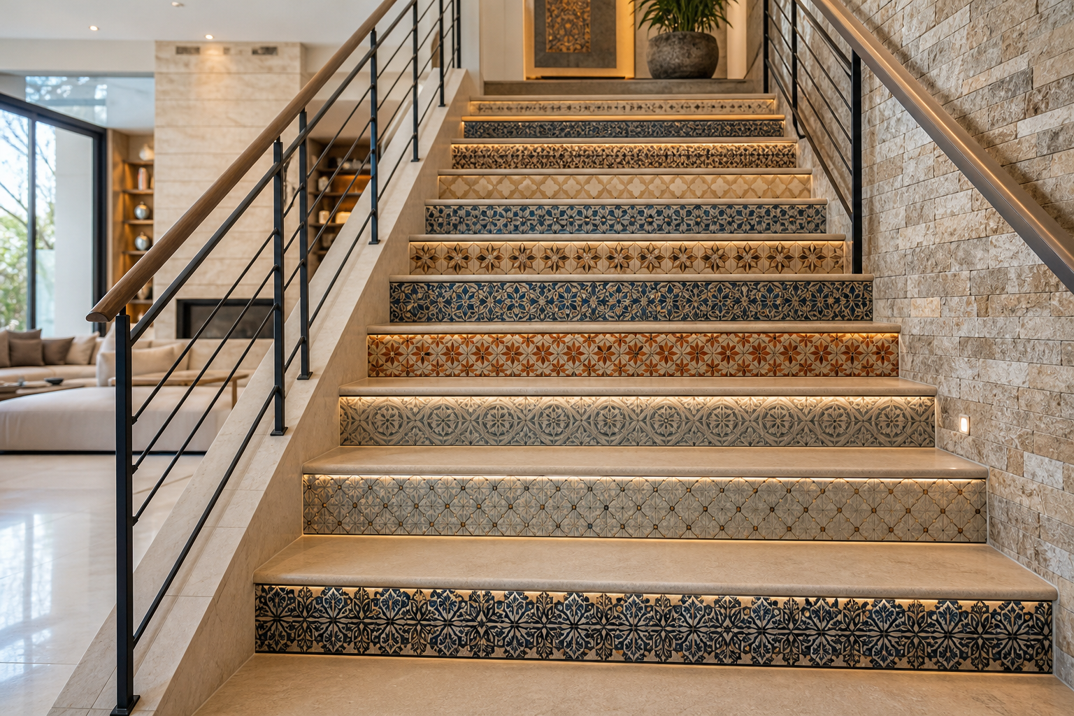 Staircases: Tiling Risers for Visual Impact