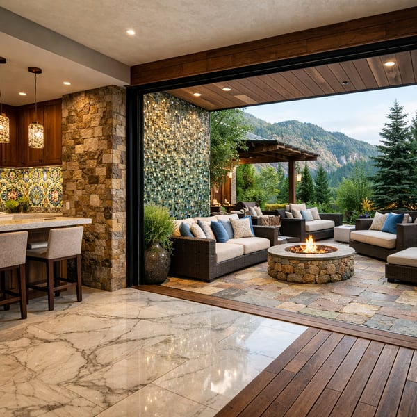 Indoor-Outdoor Living in Aspen: Seamless Tile Transitions