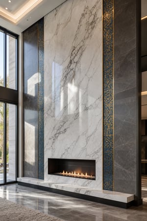 Fireplace Feature Walls: Floor-to-Ceiling Drama