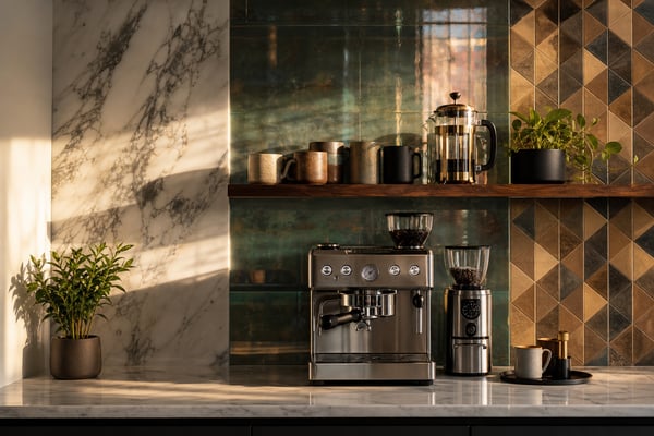 The Morning Bar: Coffee Station Backsplashes