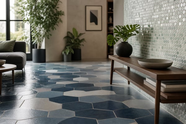 Penny Rounds and Hexagons: The Geometry of Mosaics