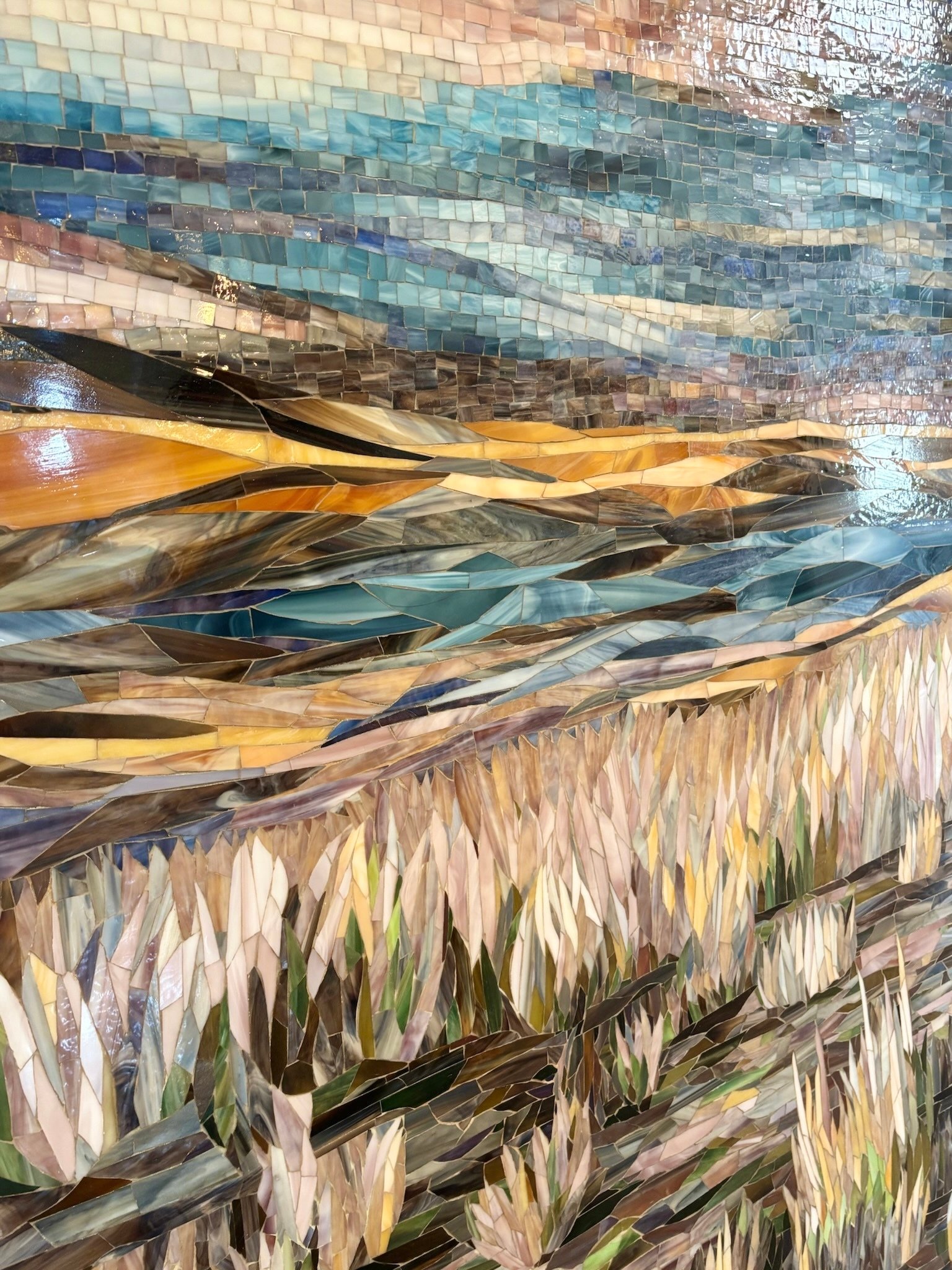 Arid mosaic from the Saguaro Collection by New Ravenna in person