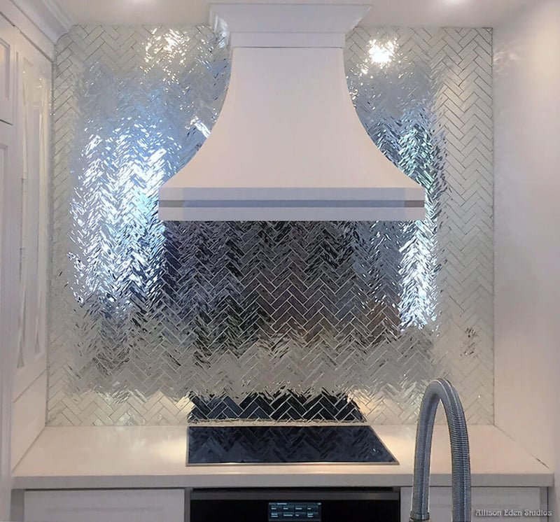 Mirrored Herringbone Kitchen